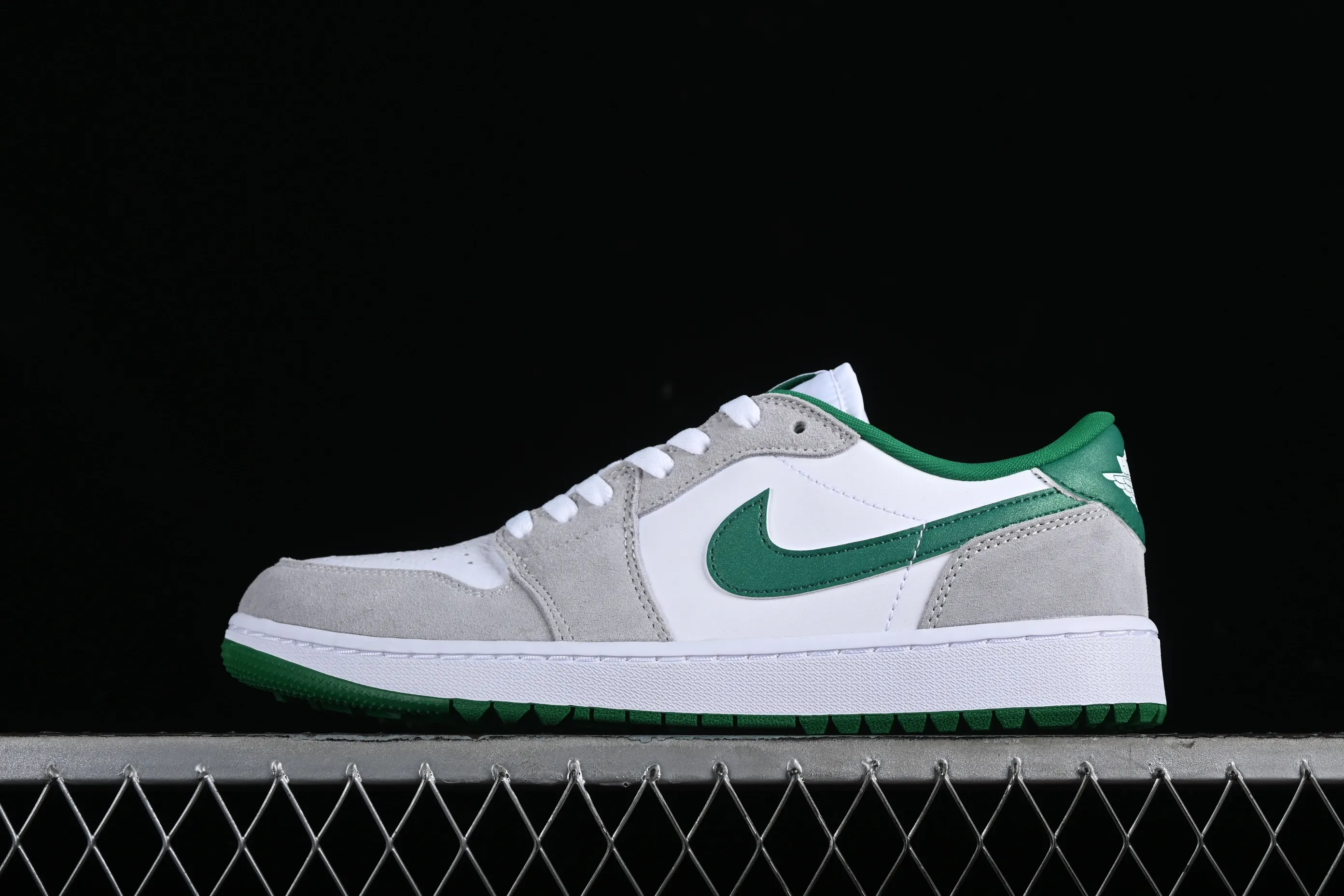 All categories Air Jordan Jordan series basketball shoes Air Jordan 1 Low G version pure original Air Jordan 1 Low Golf AJ1 Joe 1 new golf version gray white green color DD9315-112